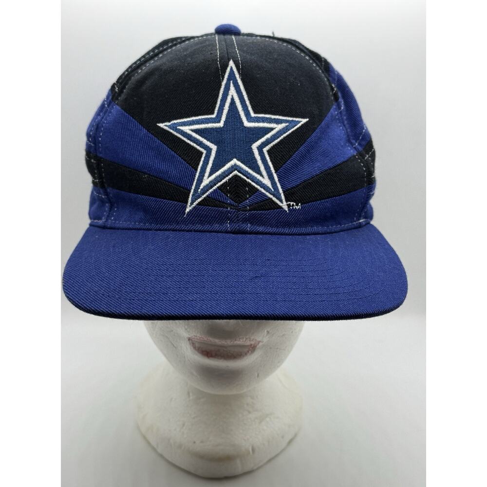 Rare HTF Design Vintage Dallas Cowboys NFL Apex One Two Tone Snapback Cap Hat
